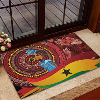 Panafest Rubber Doormat Ghana Tropical African Pattern - Wonder Print Shop