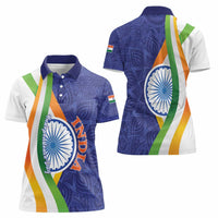 India Independence Day Women Polo Shirt Mandala Paisley Floral - Wonder Print Shop