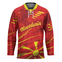 Personalised Macedonia Hockey Jersey Flag Color Inspired