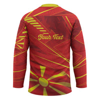 Personalised Macedonia Hockey Jersey Flag Color Inspired
