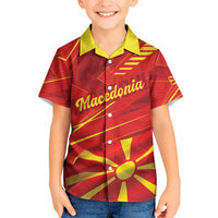 Personalised Macedonia Kid Hawaiian Shirt Flag Color Inspired