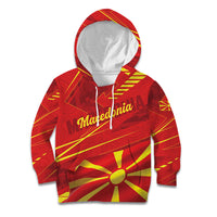 Personalised Macedonia Kid Hoodie Flag Color Inspired