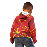 Personalised Macedonia Kid Hoodie Flag Color Inspired
