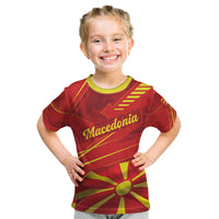 Personalised Macedonia Kid T Shirt Flag Color Inspired