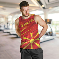 Personalised Macedonia Men Tank Top Flag Color Inspired