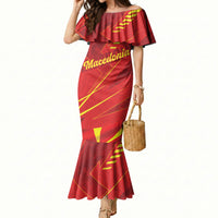 Personalised Macedonia Mermaid Dress Flag Color Inspired