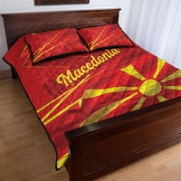 Macedonia Quilt Bed Set Flag Color Inspired