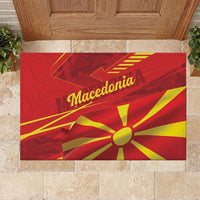Macedonia Rubber Doormat Flag Color Inspired