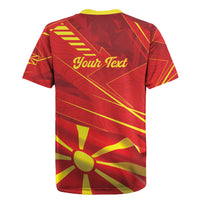 Personalised Macedonia Rugby Jersey Flag Color Inspired