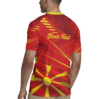 Personalised Macedonia Rugby Jersey Flag Color Inspired