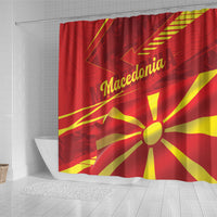 Macedonia Shower Curtain Flag Color Inspired