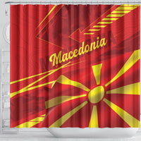 Macedonia Shower Curtain Flag Color Inspired