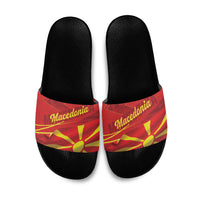 Macedonia Slide Sandals Flag Color Inspired