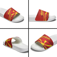 Macedonia Slide Sandals Flag Color Inspired