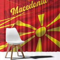 Macedonia Window Curtain Flag Color Inspired