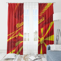 Macedonia Window Curtain Flag Color Inspired