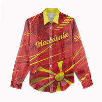 Personalised Macedonia Women Casual Shirt Flag Color Inspired
