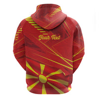 Personalised Macedonia Zip Hoodie Flag Color Inspired