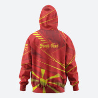 Personalised Macedonia Zip Hoodie Flag Color Inspired