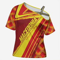 Personalised Macedonia Independence Day Cross Shoulder Shirt 8 September 1991
