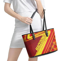 Macedonia Independence Day Leather Tote Bag 8 September 1991