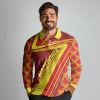 Personalised Macedonia Independence Day Long Sleeve Polo Shirt 8 September 1991