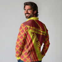 Personalised Macedonia Independence Day Long Sleeve Polo Shirt 8 September 1991