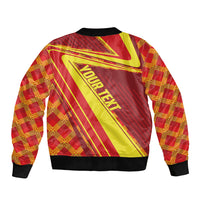Personalised Macedonia Independence Day Sleeve Zip Bomber Jacket 8 September 1991