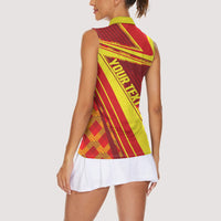 Personalised Macedonia Independence Day Women Sleeveless Polo Shirt 8 September 1991