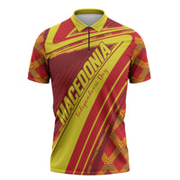 Personalised Macedonia Independence Day Zipper Polo Shirt 8 September 1991