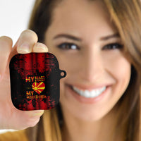 My Heart My Country My Macedonia AirPods Case Grunge Style