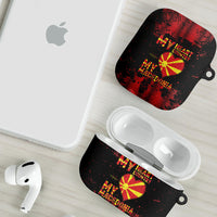 My Heart My Country My Macedonia AirPods Case Grunge Style