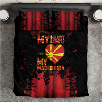 My Heart My Country My Macedonia Bedding Set Grunge Style