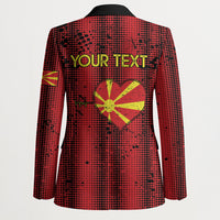 Personalised My Heart My Country My Macedonia Blazer Grunge Style