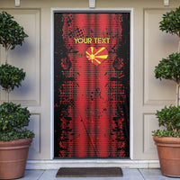 Personalised My Heart My Country My Macedonia Door Cover Grunge Style