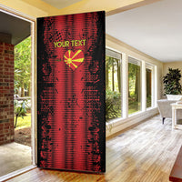 Personalised My Heart My Country My Macedonia Door Cover Grunge Style