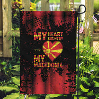 My Heart My Country My Macedonia Garden Flag Grunge Style