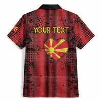 Personalised My Heart My Country My Macedonia Hawaiian Shirt Grunge Style