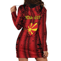 Personalised My Heart My Country My Macedonia Hoodie Dress Grunge Style