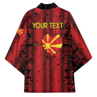 Personalised My Heart My Country My Macedonia Kimono Grunge Style