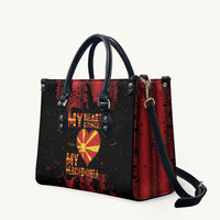 My Heart My Country My Macedonia Leather Bag Grunge Style