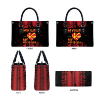 My Heart My Country My Macedonia Leather Bag Grunge Style