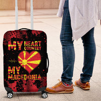 My Heart My Country My Macedonia Luggage Cover Grunge Style
