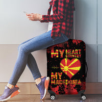 My Heart My Country My Macedonia Luggage Cover Grunge Style