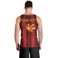 Personalised My Heart My Country My Macedonia Men Tank Top Grunge Style