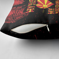 My Heart My Country My Macedonia Pillow Cover Grunge Style