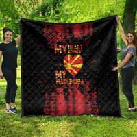 My Heart My Country My Macedonia Quilt Grunge Style