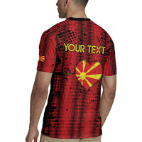 Personalised My Heart My Country My Macedonia Rugby Jersey Grunge Style