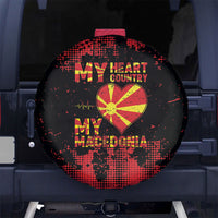 My Heart My Country My Macedonia Spare Tire Cover Grunge Style