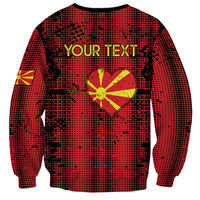 Personalised My Heart My Country My Macedonia Sweatshirt Grunge Style